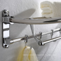 Towel Rack Shelf Chrome Towel Bar Rails Screw Wall Mounted Towel Holder in Bathroom